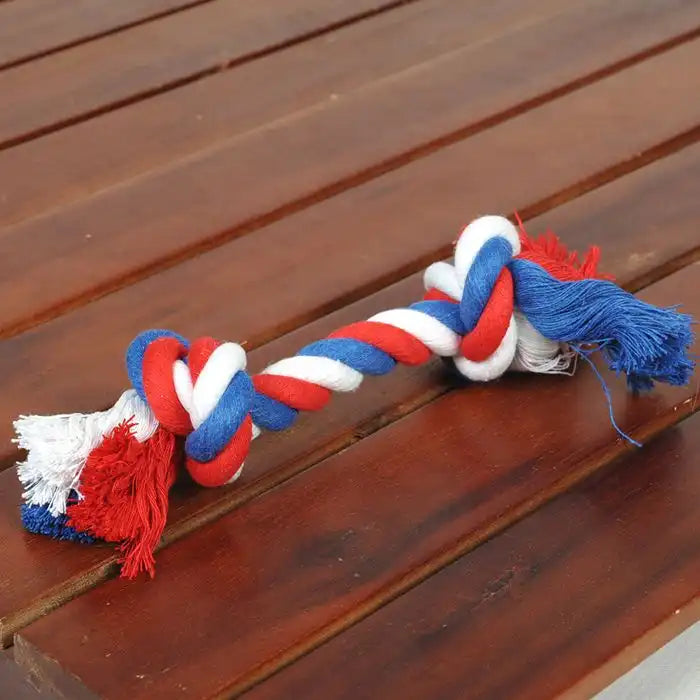 Baumwoll-Kauknoten-Seil | robustes Hundespielzeug für große Hunde | 2 Farben erhältlich
