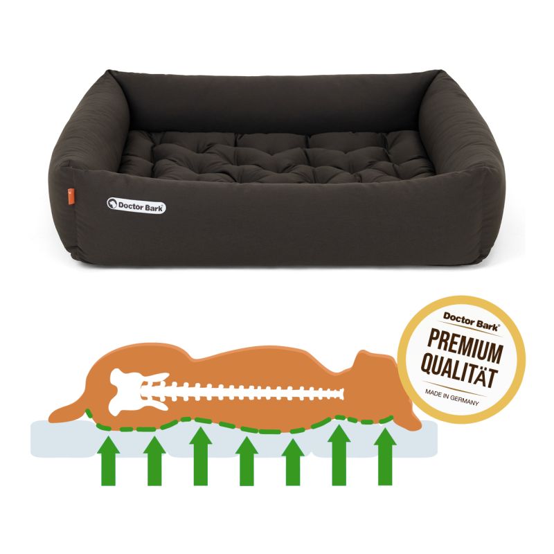 Doctor Bark Orthopädisches Hundebett – waschbar bei 95 °C | in 6 Farben & 3 Größen | Für große & sehr große Hunde