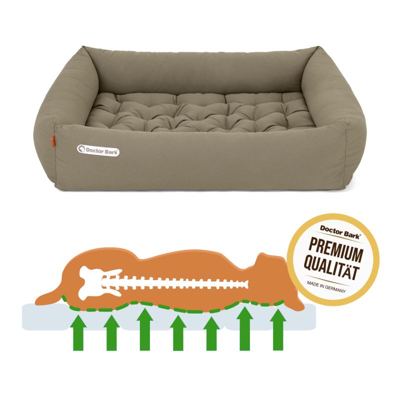 Doctor Bark Orthopädisches Hundebett – waschbar bei 95 °C | in 6 Farben & 3 Größen | Für große & sehr große Hunde