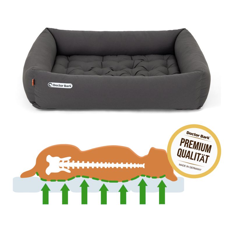 Doctor Bark Orthopädisches Hundebett – waschbar bei 95 °C | in 6 Farben & 3 Größen | Für große & sehr große Hunde