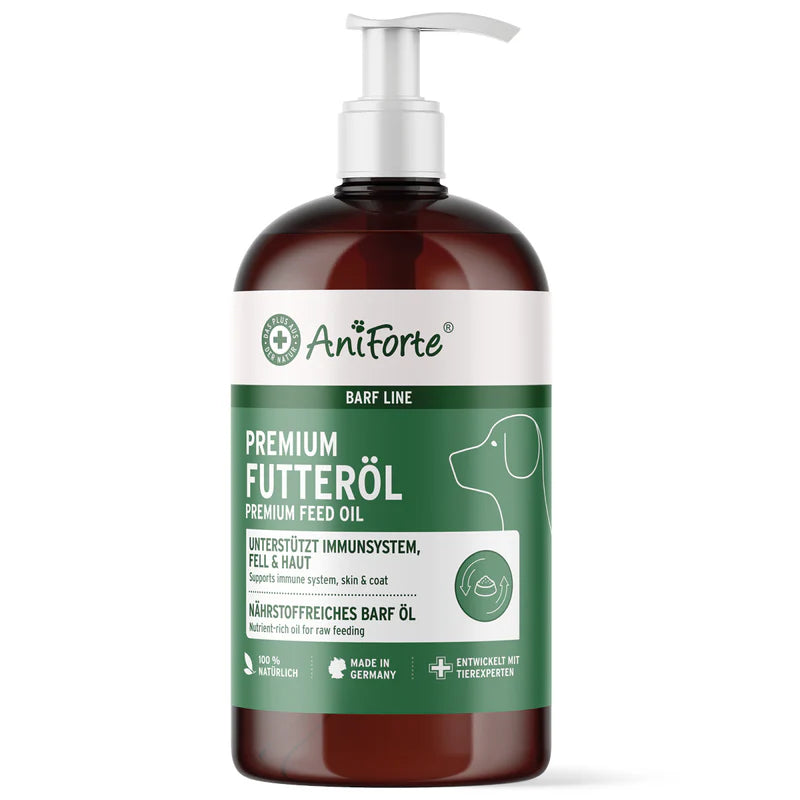 AniForte® Premium Futteröl – Omega-3 & 6 BARF-Öl für große Hunde | in 3 Größen erhältlich