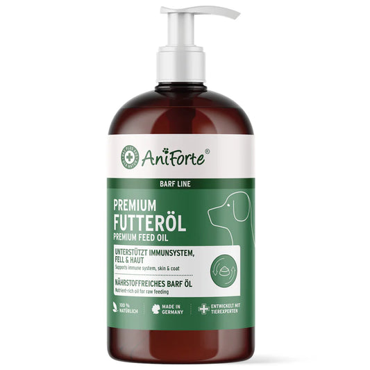 AniForte® Premium Futteröl – Omega-3 & 6 BARF-Öl für große Hunde | in 3 Größen erhältlich