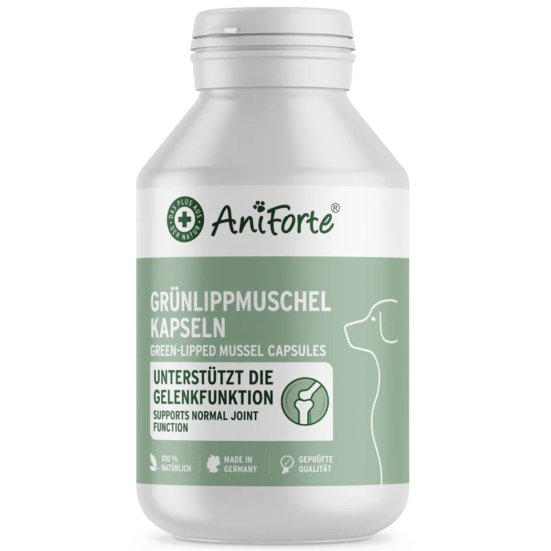 AniForte® Grünlippmuschel Kapseln für Hunde – Natürliche Gelenkunterstützung (100 / 300 Stk.)