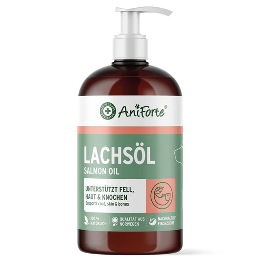 AniForte® Lachsöl – natürliche Omega-3-Quelle für Fell, Haut & Immunsystem | in 4 Größen