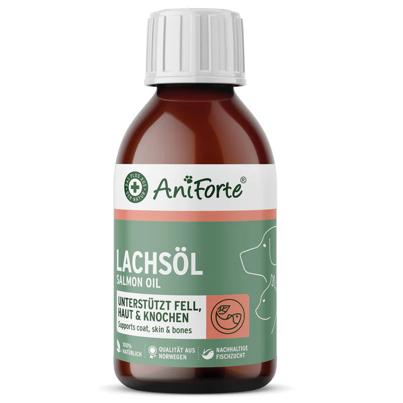 AniForte® Lachsöl – natürliche Omega-3-Quelle für Fell, Haut & Immunsystem | in 4 Größen