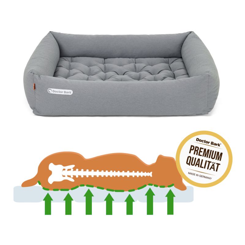 Doctor Bark Orthopädisches Hundebett – waschbar bei 95 °C | in 6 Farben & 3 Größen | Für große & sehr große Hunde