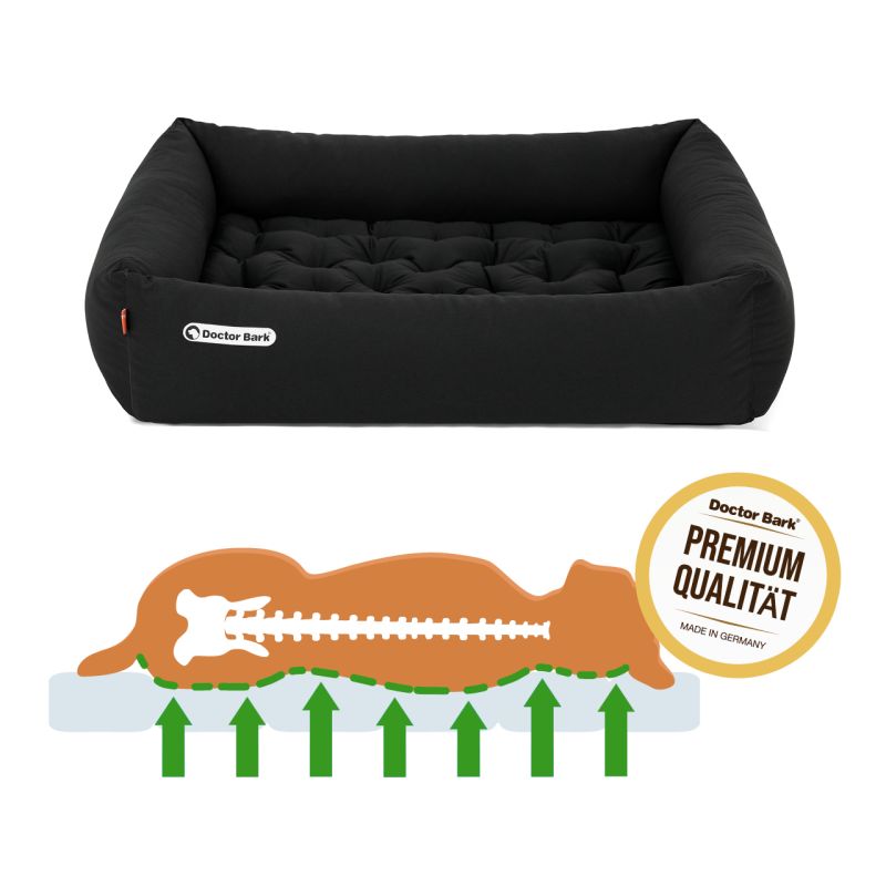 Doctor Bark Orthopädisches Hundebett – waschbar bei 95 °C | in 6 Farben & 3 Größen | Für große & sehr große Hunde